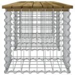 vidaXL Záhradná lavička gabiónový dizajn 203x44x42 cm impreg. borovica – Obrázok 4
