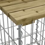 vidaXL Záhradná lavička gabiónový dizajn 203x44x42 cm impreg. borovica – Obrázok 6