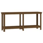 vidaXL Pracovná lavica medová 180x50x80 cm masívna borovica – Obrázok 2