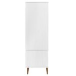 vidaXL Šatník MOLDE, biely 90x55x175 cm, borovicový masív – Obrázok 6