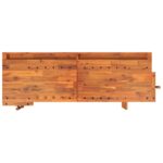 vidaXL Pracovný stôl so zásuvk. a zverákmi 192x62x83 cm akáciový masív – Obrázok 7