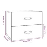 vidaXL Nástenné nočné stolíky 2 ks čierne 50x36x40 cm – Obrázok 9