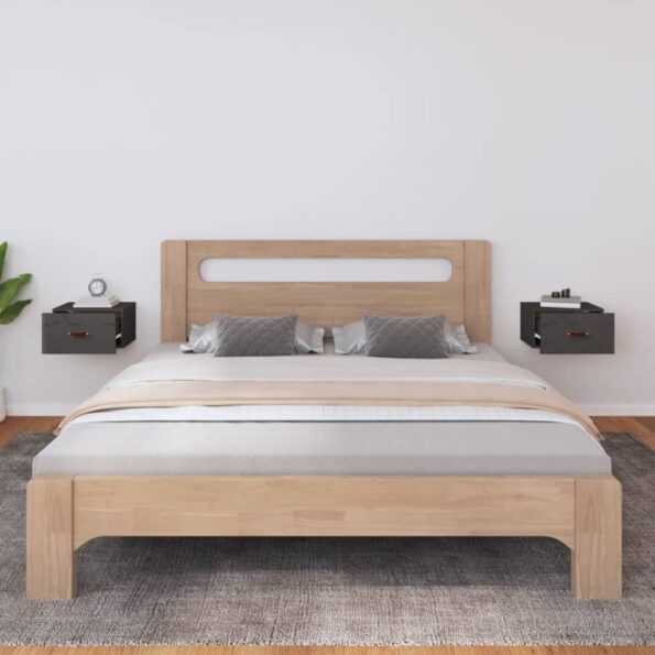vidaXL Nástenné nočné stolíky 2 ks sivé 40x29,5x22 cm – Obrázok 3