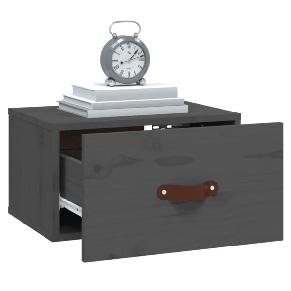vidaXL Nástenné nočné stolíky 2 ks sivé 40x29,5x22 cm – Obrázok 4