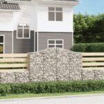 vidaXL Oblúkové gabionové koše 14 ks 200x50x140/160 cm pozink. železo