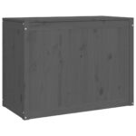vidaXL Kôš na bielizeň sivý 88,5x44x66 cm masívna borovica – Obrázok 5