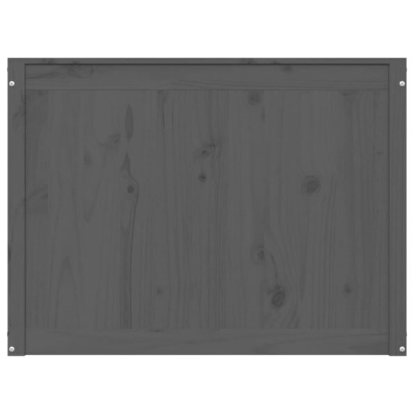 vidaXL Kôš na bielizeň sivý 88,5x44x66 cm masívna borovica – Obrázok 6