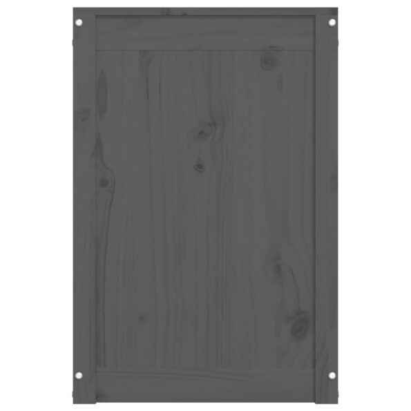 vidaXL Kôš na bielizeň sivý 88,5x44x66 cm masívna borovica – Obrázok 7