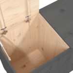 vidaXL Kôš na bielizeň sivý 88,5x44x66 cm masívna borovica – Obrázok 8