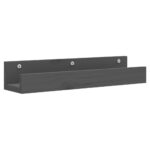 vidaXL Nástenné skrinky 2 ks sivé 50x12x9 cm masívna borovica – Obrázok 3