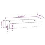 vidaXL Nástenné skrinky 2 ks sivé 50x12x9 cm masívna borovica – Obrázok 9