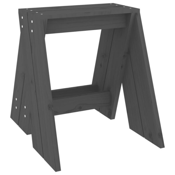 VidaXL Sedadlá 2 ks sivé 40x40x45 cm borovicový masív – Obrázok 5