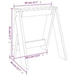 VidaXL Sedadlá 2 ks sivé 40x40x45 cm borovicový masív – Obrázok 9