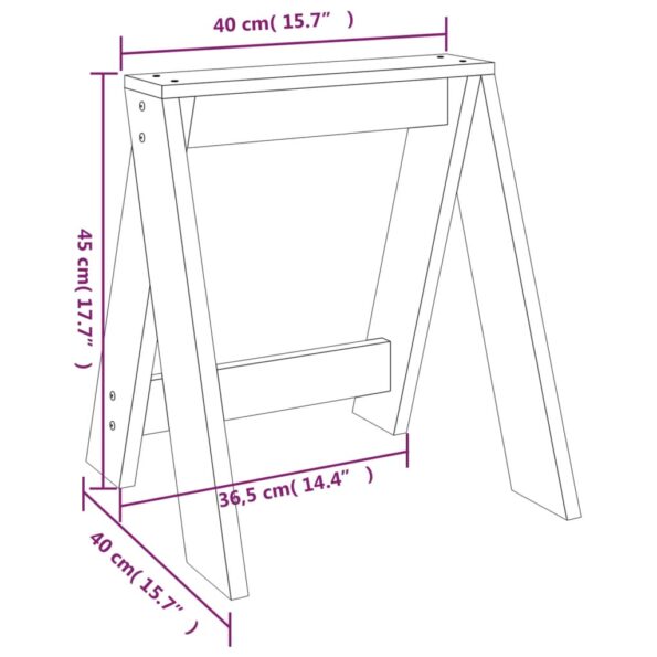 VidaXL Sedadlá 2 ks sivé 40x40x45 cm borovicový masív – Obrázok 9