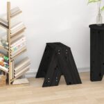 VidaXL Sedadlá 2 ks čierne 40x40x45 cm borovicový masív – Obrázok 3