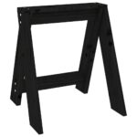 VidaXL Sedadlá 2 ks čierne 40x40x45 cm borovicový masív – Obrázok 4