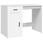 vidaXL Stôl biely 100x49x75 cm spracované drevo – Obrázok 2