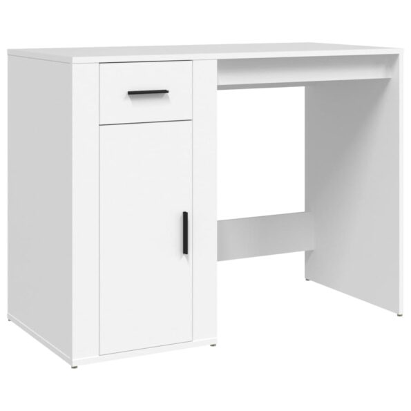 vidaXL Stôl biely 100x49x75 cm spracované drevo – Obrázok 2