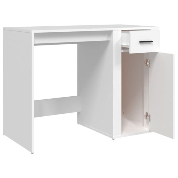 vidaXL Stôl biely 100x49x75 cm spracované drevo – Obrázok 7