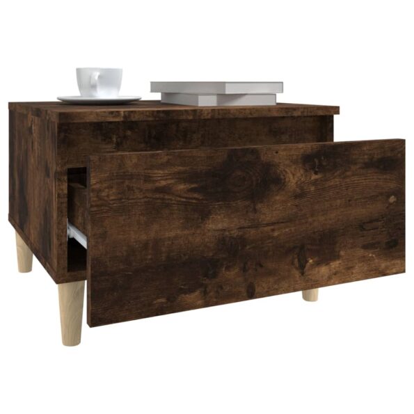 vidaXL Bočný stolík dymový dub 50x46x35 cm spracované drevo – Obrázok 5