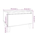 vidaXL Bočný stolík sivý sonoma 50x46x35 cm spracované drevo – Obrázok 10