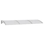 vidaXL Vchodová strieška sivá 300x100 cm polykarbonát – Obrázok 2