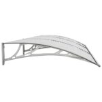 vidaXL Vchodová strieška sivá 300x100 cm polykarbonát – Obrázok 4