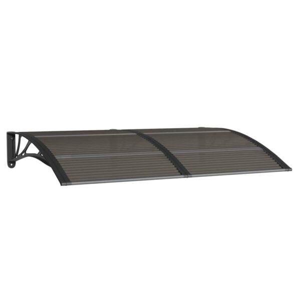 vidaXL Vchodová strieška čierna 150x100 cm polykarbonát – Obrázok 2