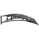 vidaXL Vchodová strieška čierna 150x100 cm polykarbonát – Obrázok 4