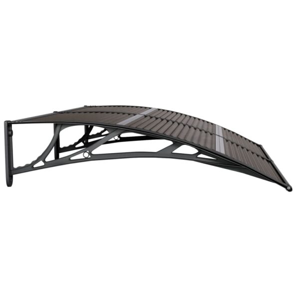 vidaXL Vchodová strieška čierna 150x100 cm polykarbonát – Obrázok 4