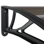 vidaXL Vchodová strieška čierna 150x100 cm polykarbonát – Obrázok 5
