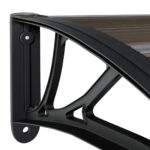 vidaXL Vchodová strieška čierna 300x75 cm polykarbonát – Obrázok 5