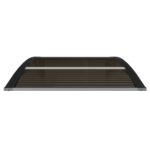 vidaXL Strieška na dvere čierna 100x75 cm polykarbonát – Obrázok 3