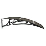 vidaXL Strieška na dvere čierna 100x75 cm polykarbonát – Obrázok 4