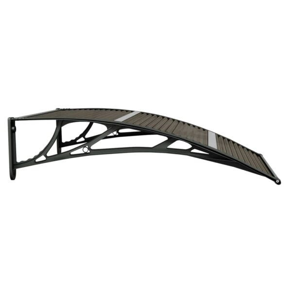 vidaXL Strieška na dvere čierna 100x75 cm polykarbonát – Obrázok 4