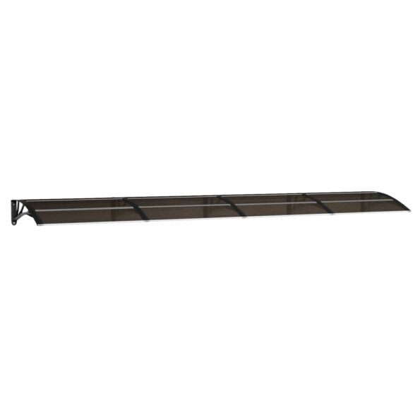 vidaXL Vchodová strieška čierna 400x75 cm polykarbonát – Obrázok 2