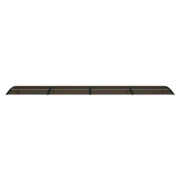 vidaXL Vchodová strieška čierna 400x75 cm polykarbonát – Obrázok 3