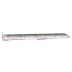 vidaXL Vchodová strieška čierna 400x75 cm polykarbonát – Obrázok 6