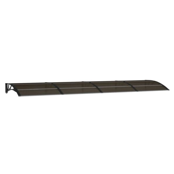 vidaXL Strieška na dvere čierna 400x100 cm polykarbonát – Obrázok 2