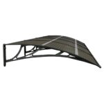 vidaXL Strieška na dvere čierna 400x100 cm polykarbonát – Obrázok 4