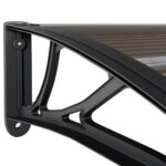vidaXL Strieška na dvere čierna 400x100 cm polykarbonát – Obrázok 5