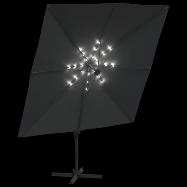 vidaXL LED konzolový dáždnik antracitový 400x300 cm – Obrázok 4