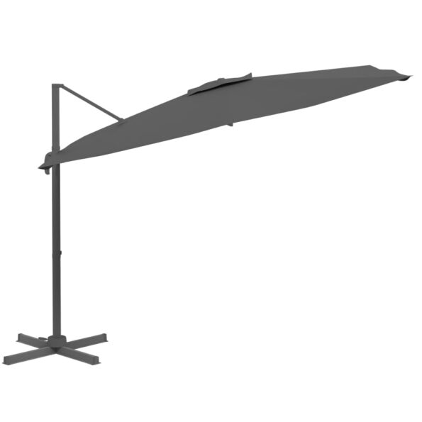 vidaXL LED konzolový dáždnik antracitový 400x300 cm – Obrázok 5