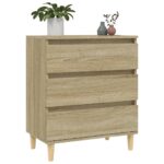 vidaXL Komoda dub sonoma 60x35x70 cm spracované drevo – Obrázok 4