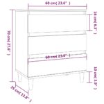 vidaXL Komoda dub sonoma 60x35x70 cm spracované drevo – Obrázok 10