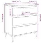 vidaXL Komoda hnedý dub 60x35x70 cm spracované drevo – Obrázok 9