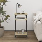 vidaXL Bočný stolík dub sonoma 40x30x75 cm spracované drevo – Obrázok 3