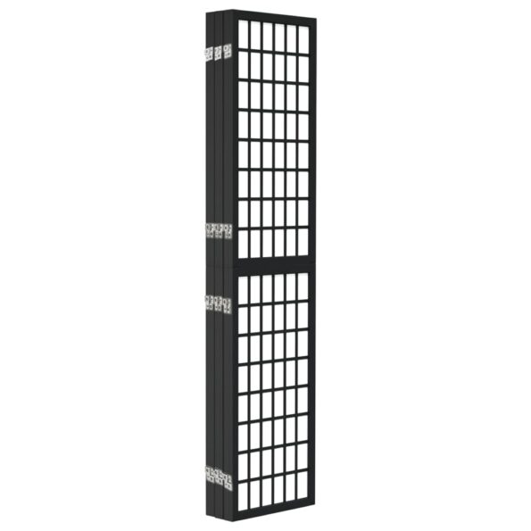 vidaXL Skladací paraván so 6 panelmi japonský štýl 240x170 cm čierny – Obrázok 4