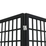 vidaXL Skladací paraván so 6 panelmi japonský štýl 240x170 cm čierny – Obrázok 5