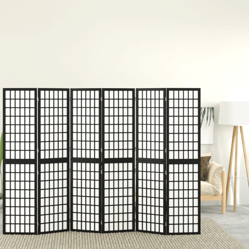 VXL8720845718688_m_en_hd_1.jpg vidaXL Skladací paraván so 6 panelmi japonský štýl 240x170 cm čierny – Obrázok 1